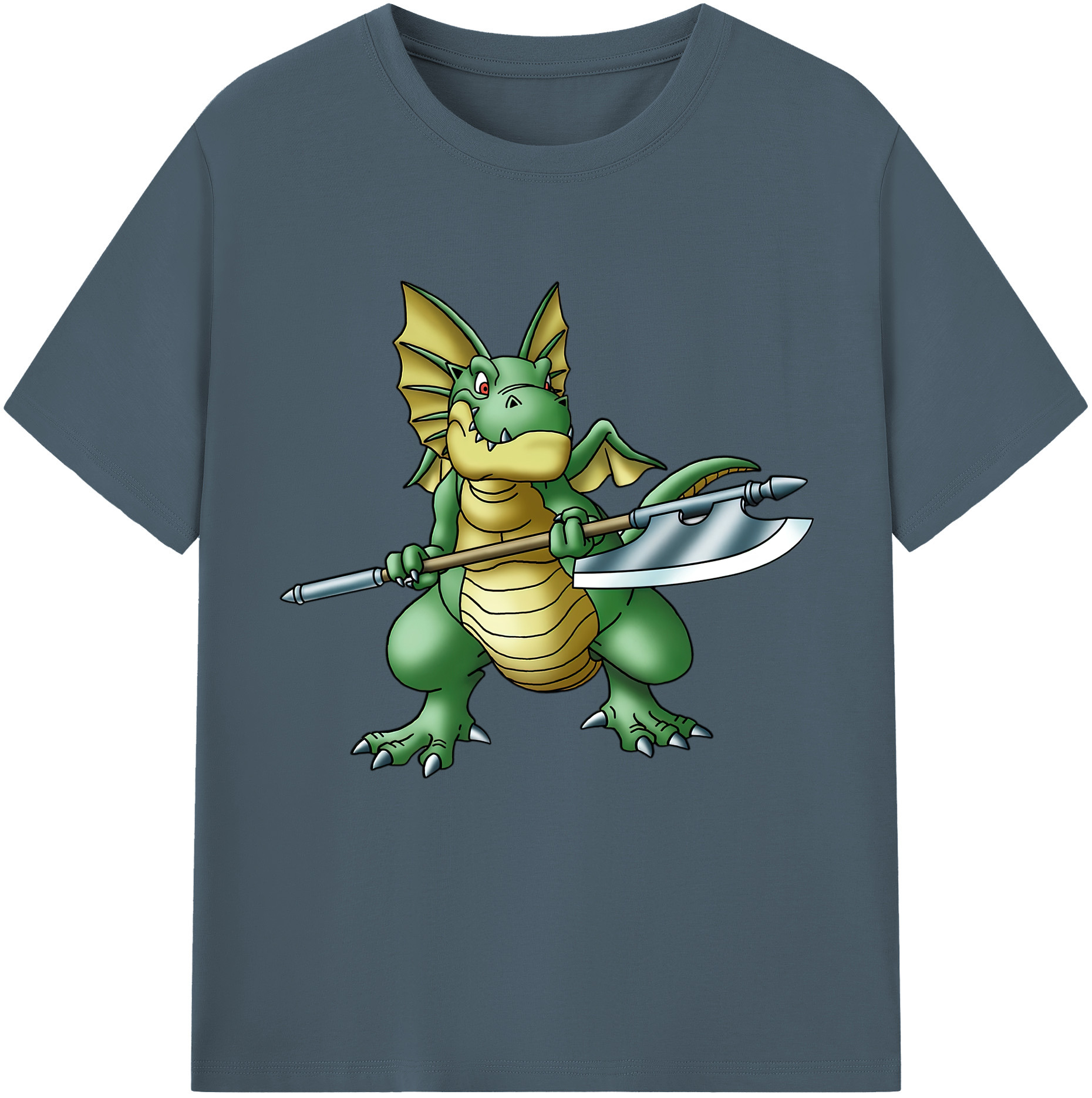 （画像用） ドラゴンクエスト Doragon Kuesuto Dragon Quest 綿100％半袖Tシャツ（フロントプリント）